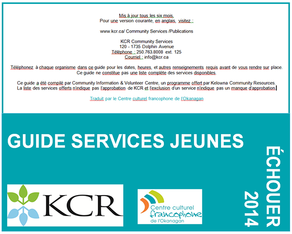 Youth Services Guide - French Youth Services Guide - French