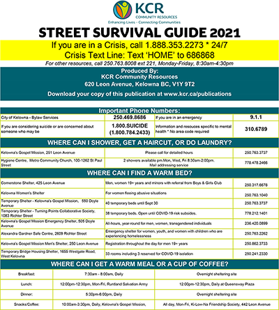 KCR Community Resources - Street Survival Guide