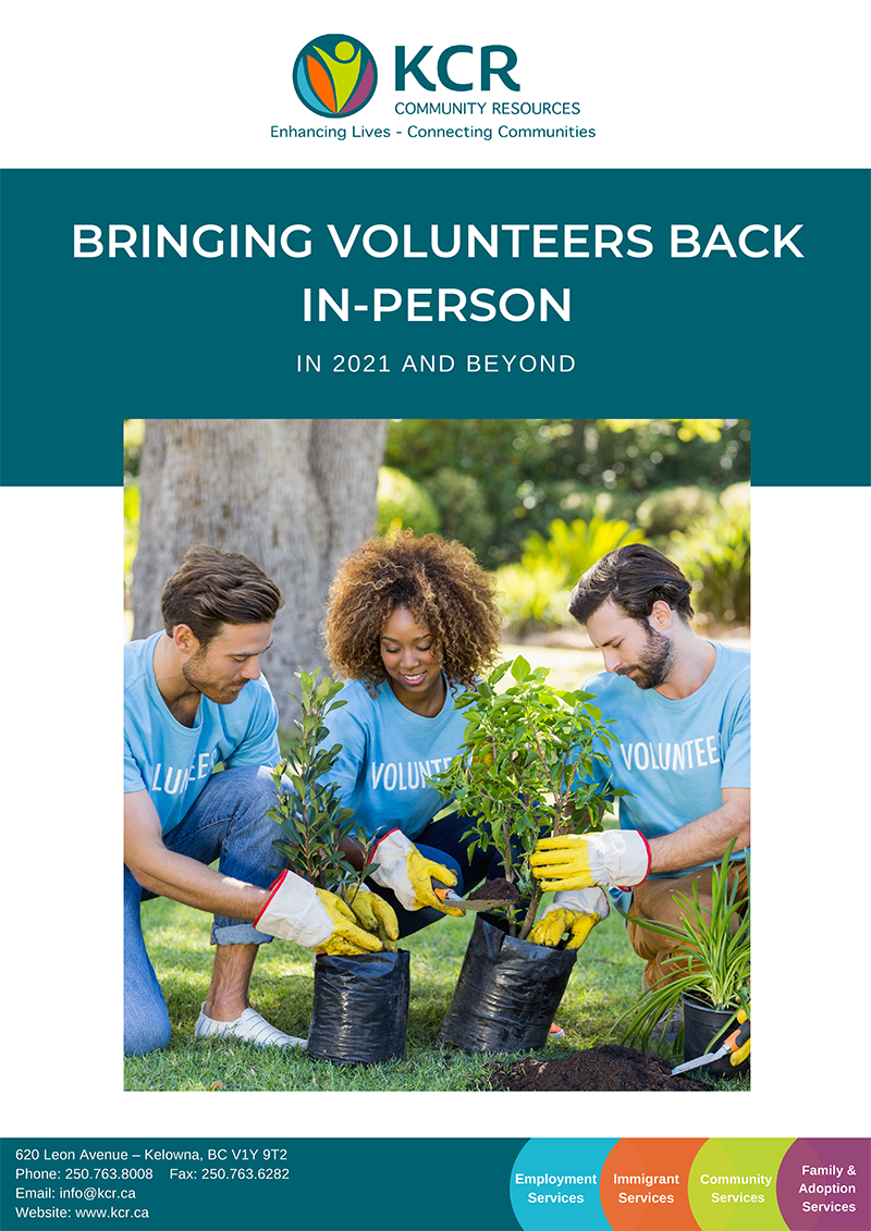 KCR Community Resources - Bringing Volunteers Back in Person