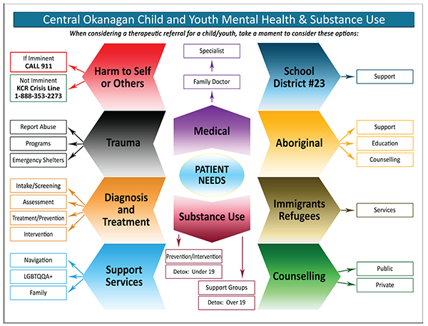 Central Okanagan Children & Youth Mental Health & Substance Use - Decision Tree - 2016 Central Okanagan Children & Youth Mental Health & Substance Use - Decision Tree - 2016